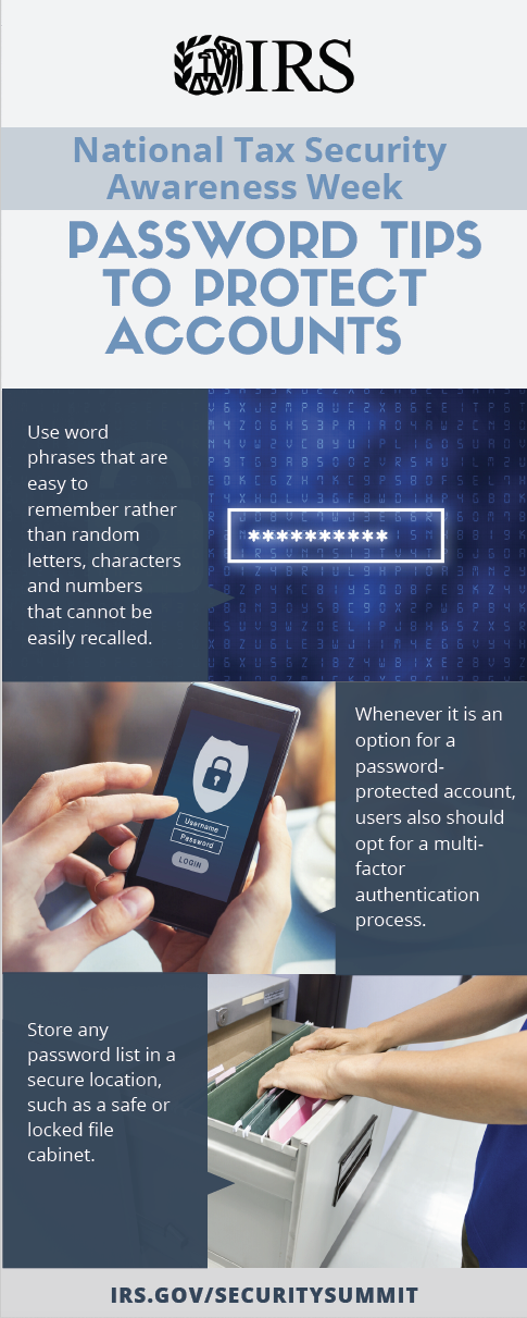 Password tips to protect accounts