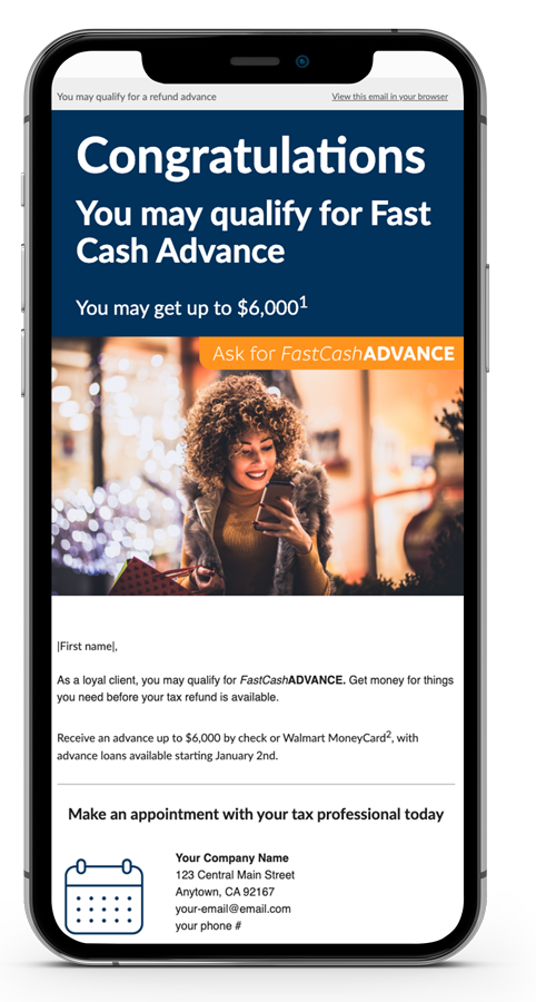 Fast Cash Advance email